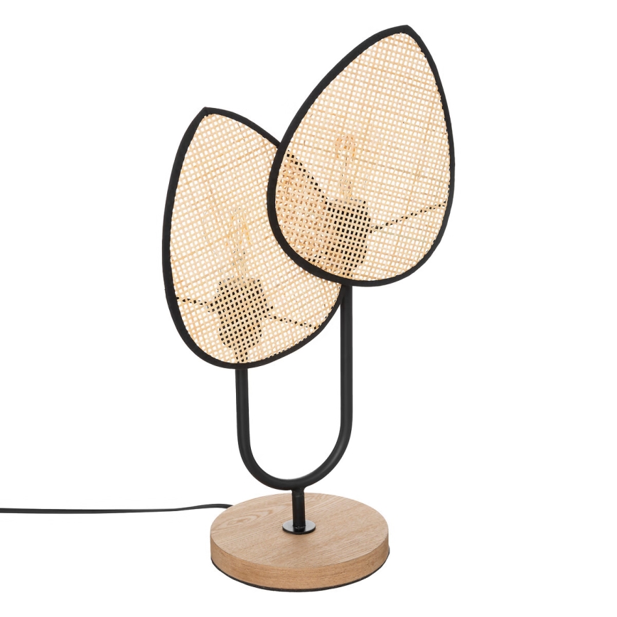 Atmosphera - Tischleuchte OLME 1xE27/40W/230V Rattan
