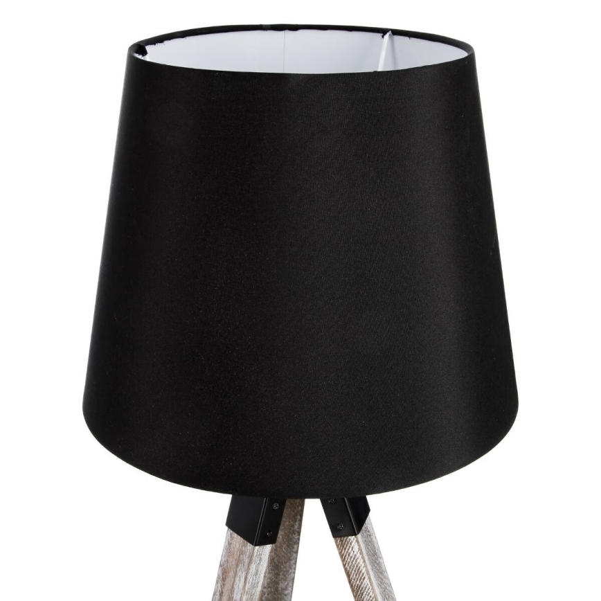 Atmosphera - Tischleuchte RUNO 1xE27/25W/230V Holz/schwarz