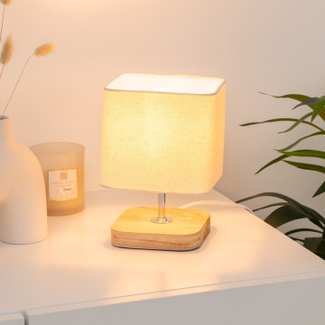 Atmosphera - Tischleuchte TOXEY 1xE14/25W/230V Kiefer/beige
