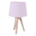 Atmosphera - Tischleuchte TRIPOD 1xE14/40W/230V Kiefer/rosa