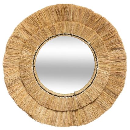 Atmosphera - Wandspiegel ALBA Ø 57 cm Raphia