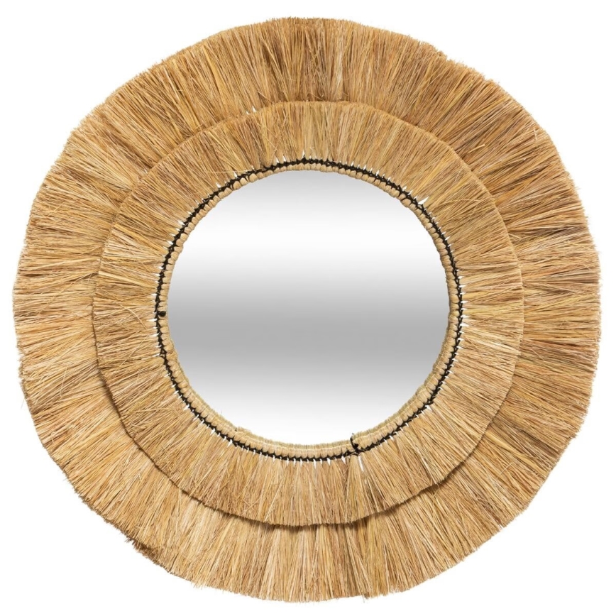 Atmosphera - Wandspiegel ALBA Ø 57 cm Raphia