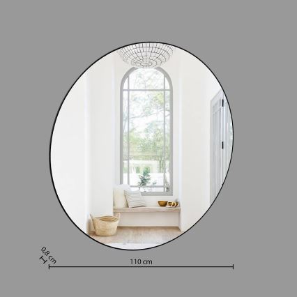 Atmosphera - Wandspiegel ALICE d 110 cm schwarz