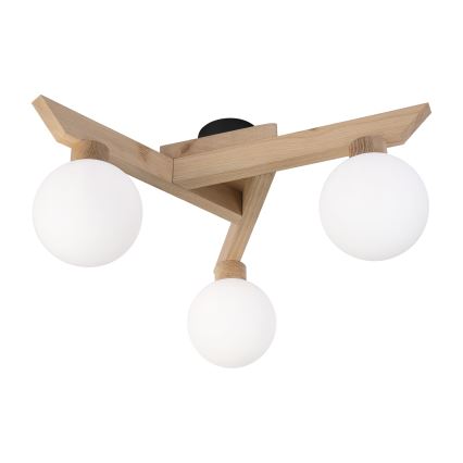 Aufbau-Deckenleuchte ANTONIO 3xG9/5W/230V Eiche/Weiß