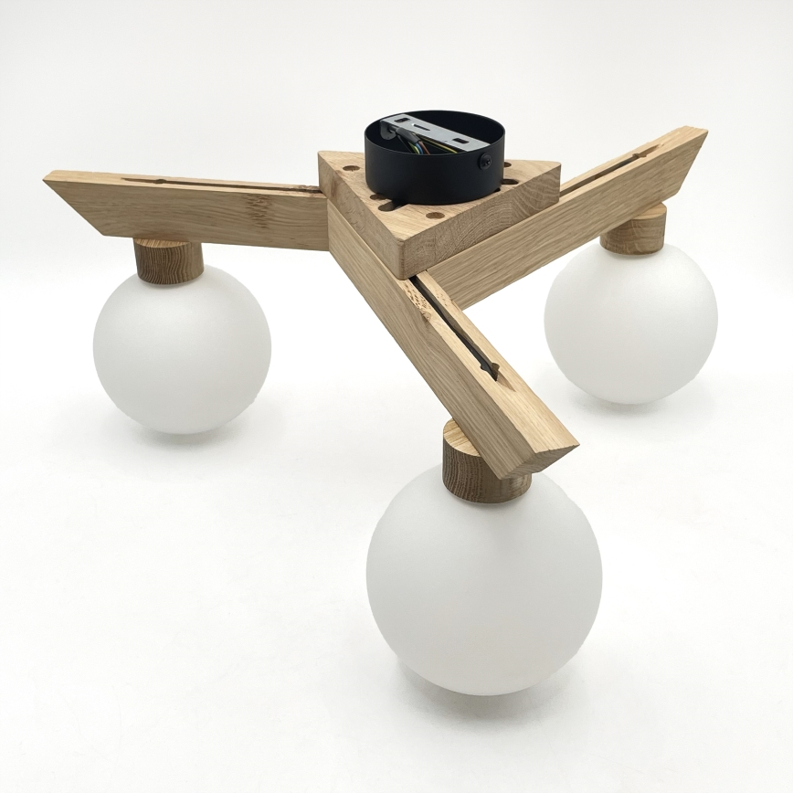 Aufbau-Deckenleuchte ANTONIO 3xG9/5W/230V Eiche/Weiß