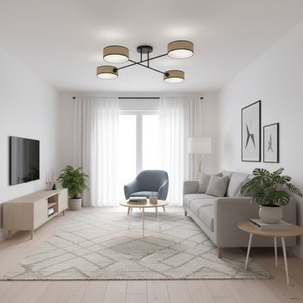 Aufbau-Deckenleuchte MAGA 4xE14/10W/230V beige