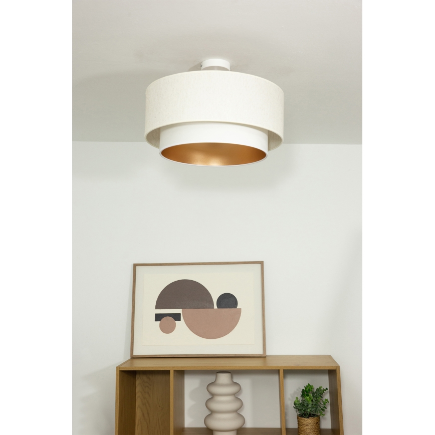 Aufbau-Deckenleuchte NATIA 1x E27/60W/230V, Ø 45 cm, weiß