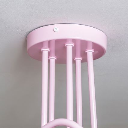 Aufbau-Deckenleuchte OXFORD 5xE27/15W/230V rosa