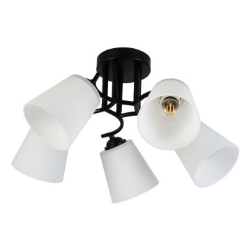 Aufbau-Deckenleuchte PAFOS 5xE27/15W/230V schwarz