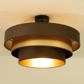 Aufbau-Deckenleuchte WENTA 1x E27/60W/230V Ø 50 cm Braun/Gold
