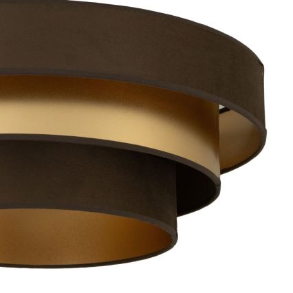 Aufbau-Deckenleuchte WENTA 1x E27/60W/230V Ø 50 cm Braun/Gold