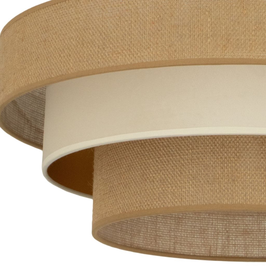 Aufbau-Deckenleuchte WENTA 1xE27/60W/230V, Ø 50 cm, Jute/Beige