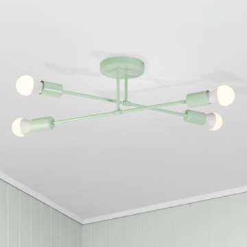 Aufbau-Kronleuchter CAMBRIDGE 4xE27/15W/230V grün