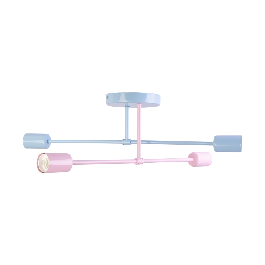 Aufbauleuchte CAMBRIDGE 4xE27/15W/230V blau/rosa