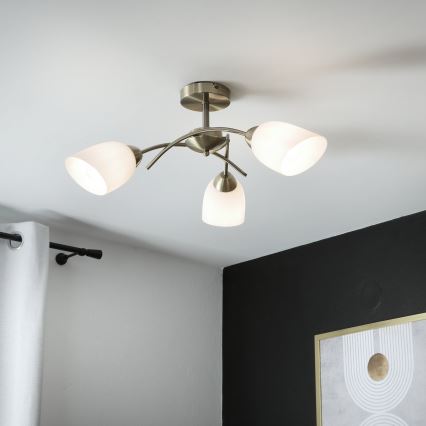 Aufbauleuchte DONNA 3xE27/60W/230V Patina