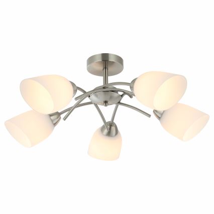Aufbauleuchte DONNA 5xE27/60W/230V Nickel