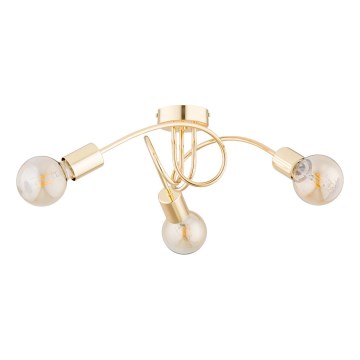 Aufbauleuchte FARTA 3xE27/60W/230V golden