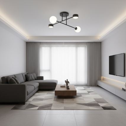 Aufbauleuchte HOLON 2xG9/8W/230V + 2xGX53/12W schwarz