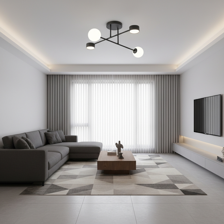 Aufbauleuchte HOLON 2xG9/8W/230V + 2xGX53/12W schwarz