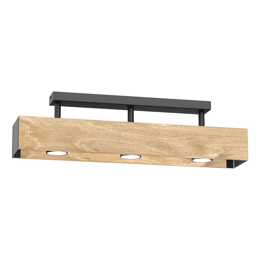 Aufbauleuchte MAISON 3xGU10/8W/230V braun/Eiche