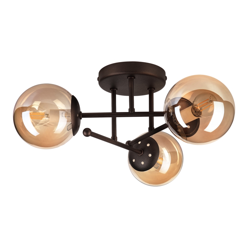 Aufbauleuchte MALENA 3xE14/5W/230V braun/rauchbeige
