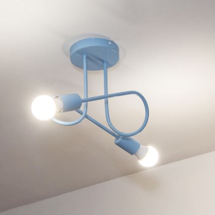 Aufbauleuchte OXFORD 2xE27/15W/230V blau
