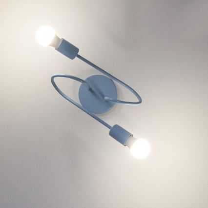 Aufbauleuchte OXFORD 2xE27/15W/230V blau