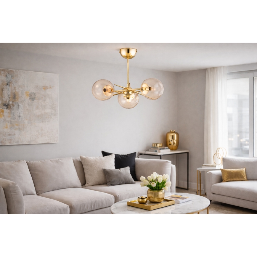 Aufbauleuchte PRIMERY 5xE14/10W/230V golden