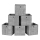 Aufbewahrungsbox CURAN, 6er-Set, grau