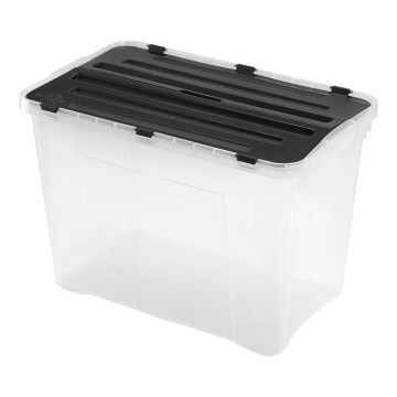 Aufbewahrungsbox DRAGON 60 l schwarz/klar