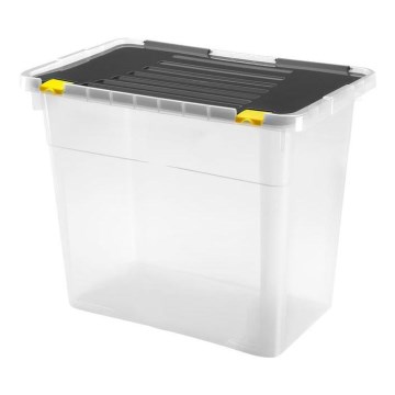 Aufbewahrungsbox DRAGON 72 l schwarz/transparent