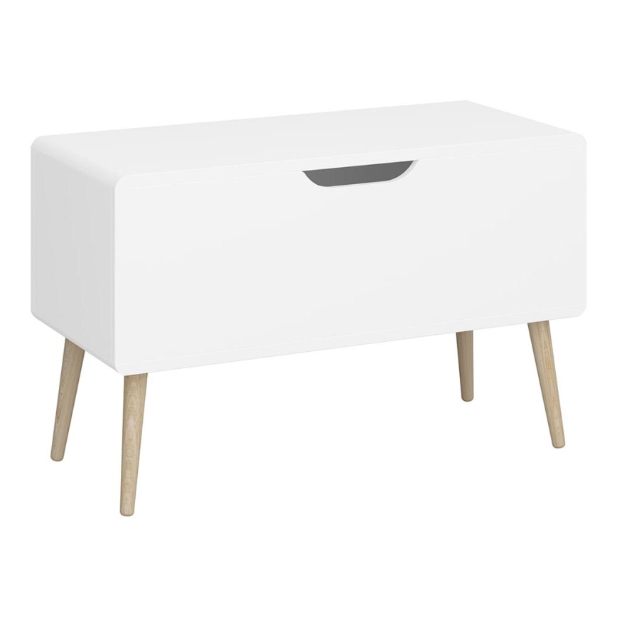 Aufbewahrungsbox GAIA 50x80 cm weiß/Eiche