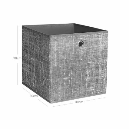 Aufbewahrungsboxen 6 Stück CURAN 30x30x30 cm grau