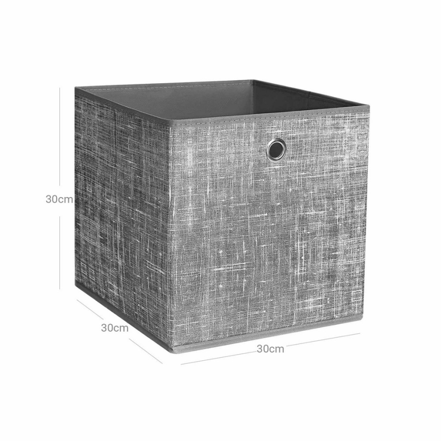 Aufbewahrungsboxen 6 Stück CURAN 30x30x30 cm grau