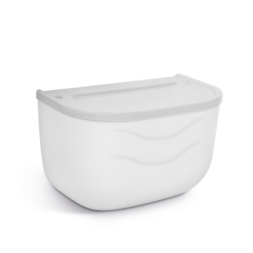 Aufbewahrungsschrank mit Toilettenpapierhalter, 21 × 13,5 cm, weiß/grau