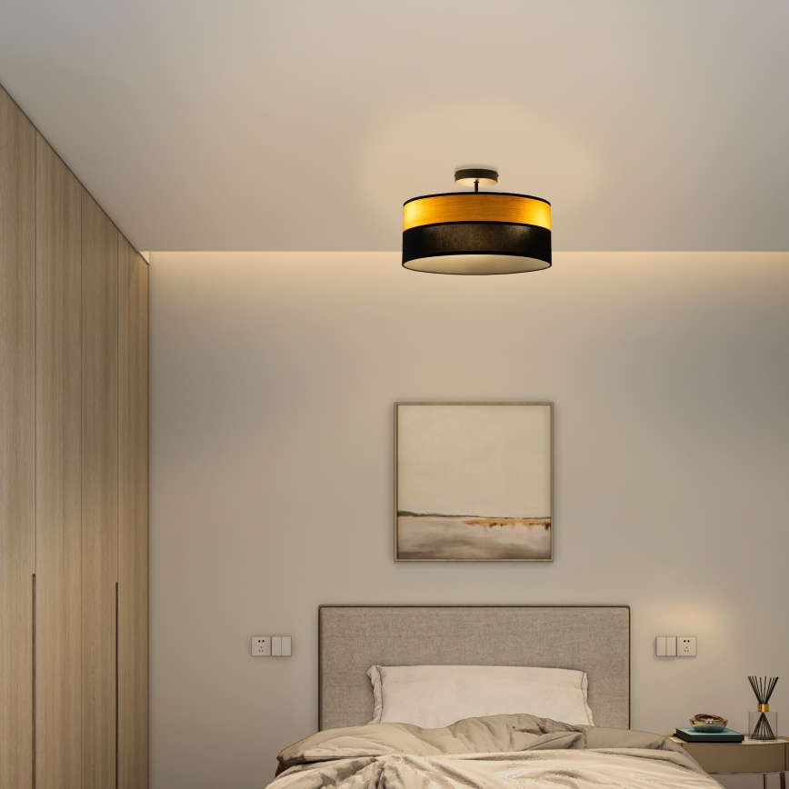 Aufgesetzte Deckenleuchte ALBA 3xE27/15W/230V Ø 40 cm schwarz/braun