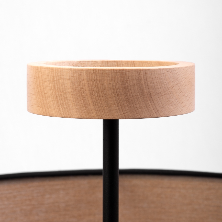 Aufgesetzte Deckenleuchte ALBA 3xE27/15W/230V Ø 40 cm schwarz/braun