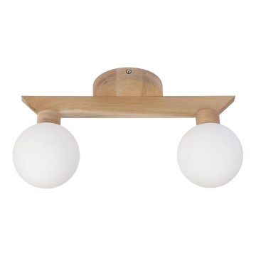 Aufgesetzte Deckenleuchte ANTONIO 2xG9/5W/230V Eiche/Weiß