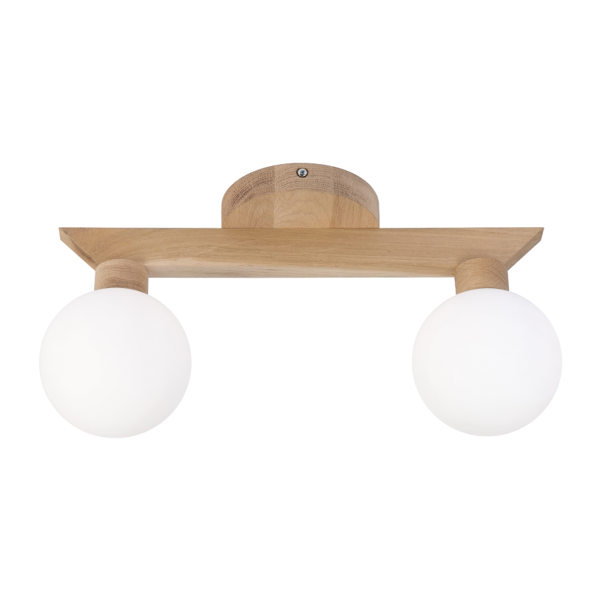 Aufgesetzte Deckenleuchte ANTONIO 2xG9/5W/230V Eiche/Weiß