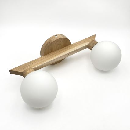 Aufgesetzte Deckenleuchte ANTONIO 2xG9/5W/230V Eiche/Weiß