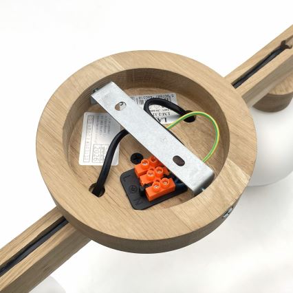 Aufgesetzte Deckenleuchte ANTONIO 2xG9/5W/230V Eiche/Weiß