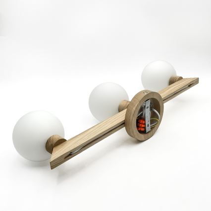 Aufgesetzte Deckenleuchte ANTONIO 3xG9/5W/230V Eiche/Weiß