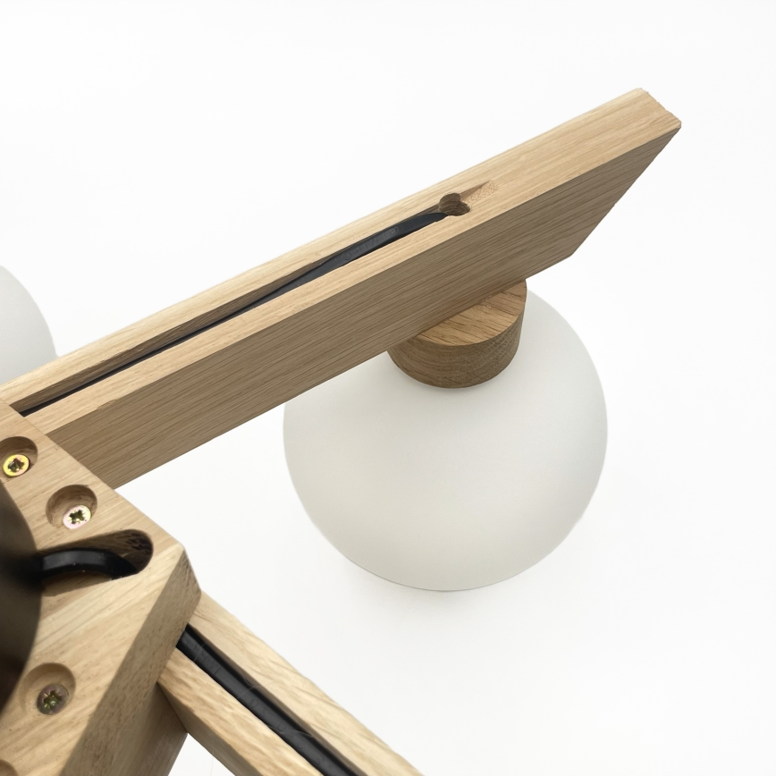 Aufgesetzte Deckenleuchte ANTONIO 5xG9/5W/230V Eiche/Weiß