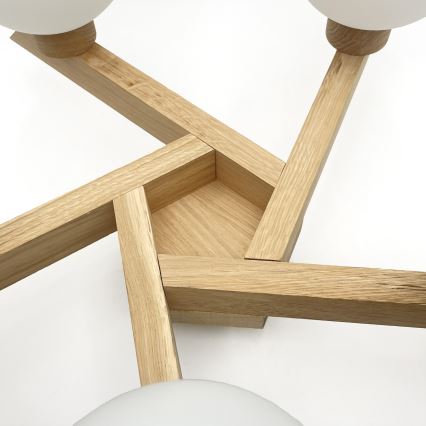 Aufgesetzte Deckenleuchte ANTONIO 5xG9/5W/230V Eiche/Weiß