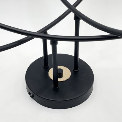 Aufgesetzte Deckenleuchte ANYA 6xE27/15W/230V schwarz/gold