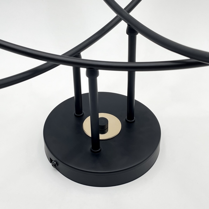 Aufgesetzte Deckenleuchte ANYA 6xE27/15W/230V schwarz/gold