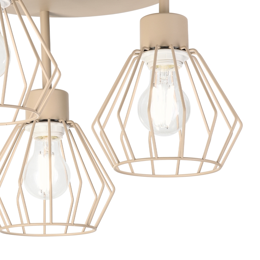 Aufgesetzte Deckenleuchte AUDREY 3xE27/15W/230V beige