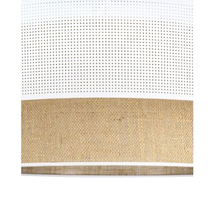 Aufgesetzte Deckenleuchte BORHO 1xE27/60W/230V Ø 40 cm weiß/Jute