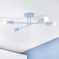 Aufgesetzte Deckenleuchte CAMBRIDGE 4xE27/15W/230V blau