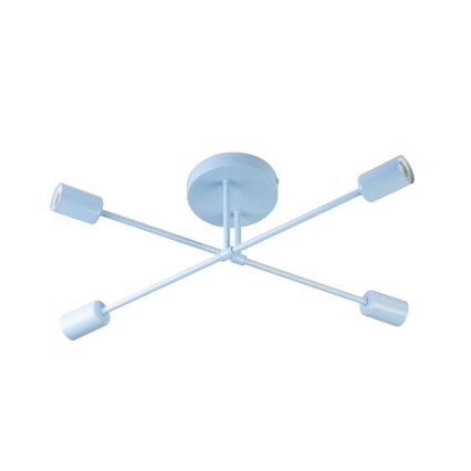 Aufgesetzte Deckenleuchte CAMBRIDGE 4xE27/15W/230V blau